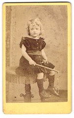 Photograph Israel Todd, Otley / Yorkshire, sitting child with stick
