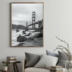 Golden Gate Bridge Wall Art Decor | Golden Gate Sunset Photography Print