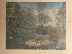 Vintage Wallace Nutting Watersmeet Waters Meet Hand-Tinted Print 14″ x 17″