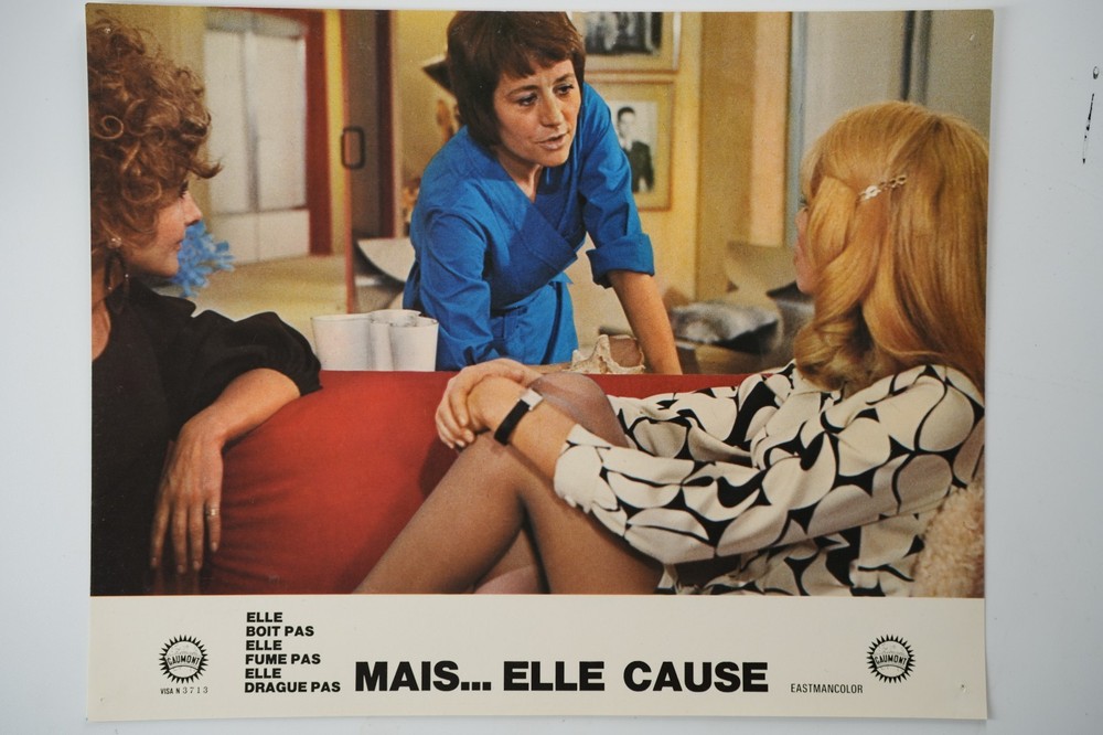 Photo Cinema Lobby Cards Mais Elle Cause 22X28Cm 1970 Annie Girardot