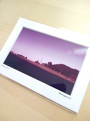 Matted Photo Print Photography Home Decor Rocky Point RI Landscape Purple Sky