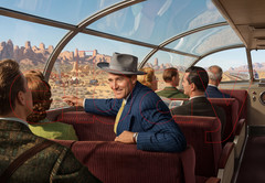 Photo Art Print of the Glass Enclosed Dome Car on the Burlington Zephyr, 1948