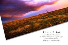 Country Photography Print – Picture of Storm Clouds Over Windmill in Oklahoma