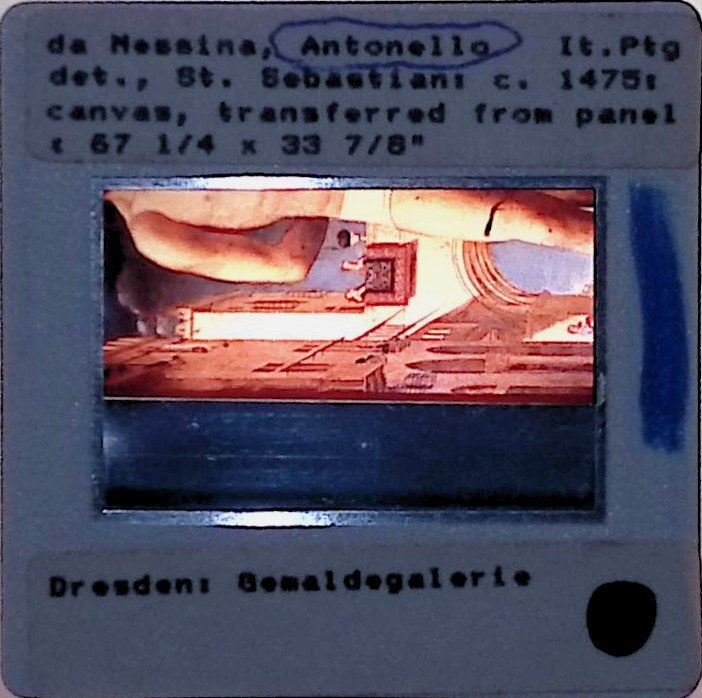 Vintage Art History Slide Photo Art history image of Antonello da Messina painti