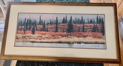 Mangelsen Photo Print: Indian Summer-Tundra Swans in Denali National Park Alaska