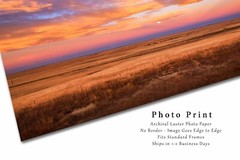 Great Plains Photography Print – Clouds Over Full Moon at Sunrise in Colorado
