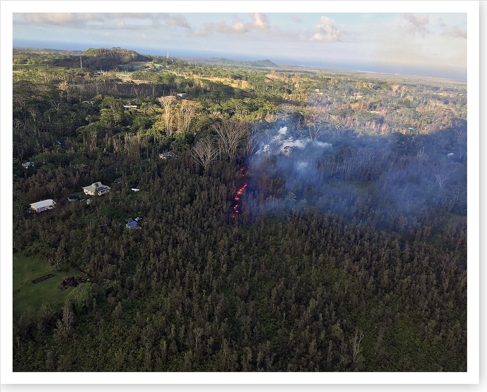 Fissure Eruption Kilauea Volcano Leilani Estates Hawaii 2018 Silver Halide Photo