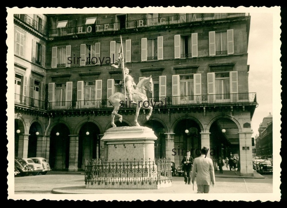Paris 1954 – Hotel Regina – Joan of Arc – Rue de Rivoli – 1950s – Photo 10x7cm