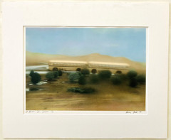 1979 Nancy Fink School Bus Chromogenic Print Vintage California Desert Landscape