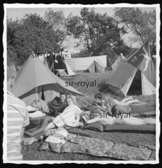 YMCA Tent Camp in Duhnen 1960s – C.V.J.M. Youth – Cuxhaven – Photo 9x9cm