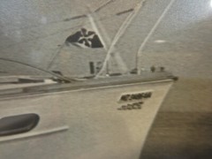 LARGE Vtg 1950s 60s Power Yacht Photograph Richardson Boat Cheaspeake Bay