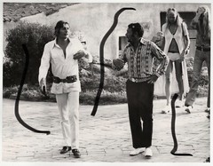 24×18 Vintage Archive Photo 1970 Gunther Sachs + Prince of Hohenlohe in Portocervo