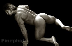 CALEB 1997 Original MALE NUDE Physique Muscle Back Photograph 8X11 THOMAS LIDGE