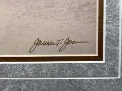 James T Jones Signed Polar Bears Photo, Matted