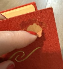 Mid‑Century Red Scrap Book • Gold Embossed Cover • Blank Beige Pages