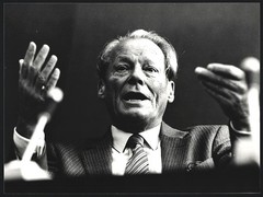 Photograph Richard Schulze-Vorberg, Bonn, Willy Brand during a speech, 1981