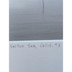 Original James F Danis Salton Sea B&W Photo Art Silver Frame 12×16″ Signed ’89