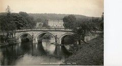 ORIGINAL ANTIQUE ALBUMEN Chatsworth and Bridge from West 3354 GWW Scotland