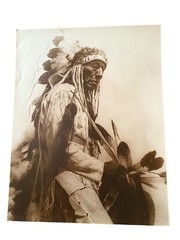 Vintage 11×14 Edward Curtis Reprint The Old Cheyenne Slow Bull Chippewa Ojibwa