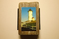 Driftwood Mounted Seascape – East Coast Lighthouses