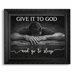 Give It To God & Go To Sleep Printable Wall Art Christian Quot Digital Download