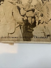 WWII Real 8.5” X 6.5” Photo American Troops “Questioning German Prisoners”