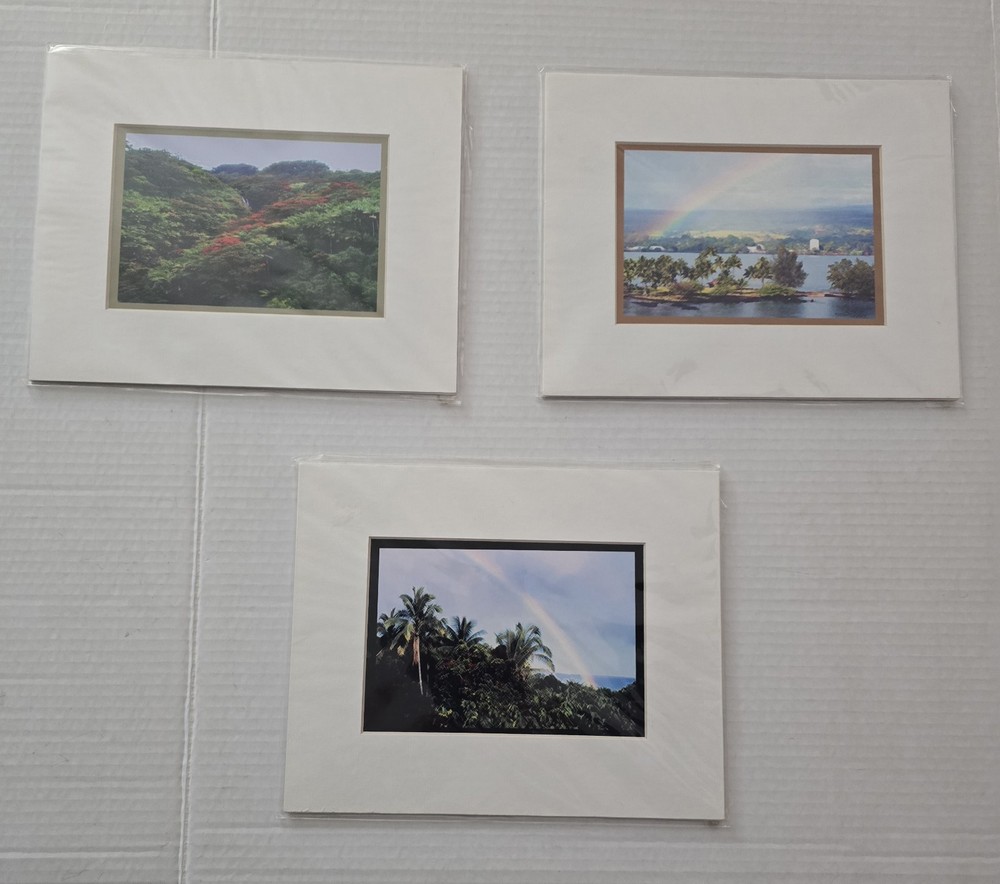 Lot of Hawaii Matted Photo Prints – Big Island Landscapes & Puna-tic Productions