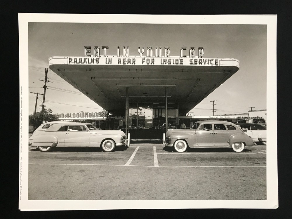 LIFE MAGAZINE Photograph Loomis Dean Drive-In 9×12 Lithograph Portfolio Print