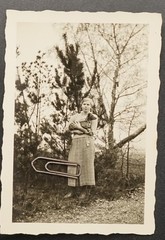 Photo Portrait Young Woman Teen Dachshund Pet Dog Gailhof 1935 Picture Old