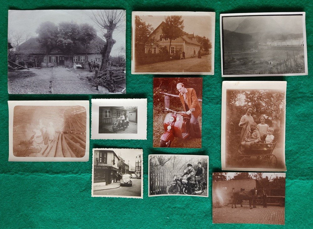 exciting bundle of 10 old civilian photos mostly pre 1945 from everyday life