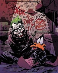 Batman Joker Robin Comic Art Poster Print Collage Lot DC Comics Superheroes