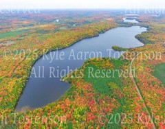 Connors Lake, Sawyer County, Winter, Wisconsin, Aerial Photo. Frame Optional.