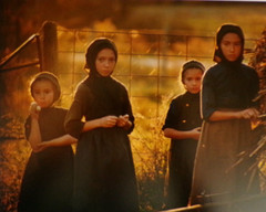 Original Artist Signed Fine Art Portrait Photograph Amish Sisters Barry Jackson