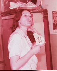 LOT 4x, pretty woman w hairdryer, vintage fine art slide, dia! 1970’