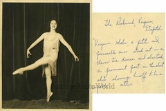 Smiling ballerina dancer antique ballet photo