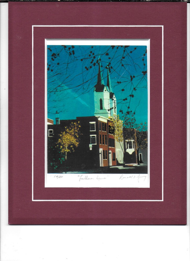 Giclee photo of Lutheran Church Spires, 14 of 50, Ronald N. Young, 8″ x 10″