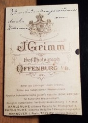 Amalie Zimmermann as a young woman portrait/CDV J. Grimm Offenburg i. B.