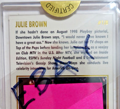 JULIE BROWN Autograph Signed MTV 1998 LE Gold Var. 12/100 Playboy Paradigm #1JB