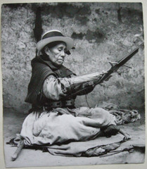 Paul Almasy (1906-2003) Peruvian Woman Weaving Silver Bromide Circa 1960 Stamp Design