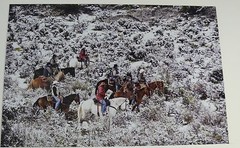JUDY DEIST PHOTOGRAPH RIDERS IN SNOWY SAGE OPEN EDITION
