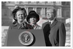 Jimmy Carter And Rosalynn With Margaret Thatcher 1979 Silver Halide Photo