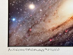 Paul Tankersley Andromeda Galaxy hand signed and numbered photo matted to 5″ x7″