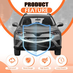 JX RACING Bumper Grille Kit Compatible with Toyota RAV4 SE 2016 2017 2018 Front
