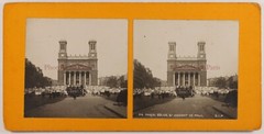 France Paris Église Saint-Vincent-de-Paul Omnibus C1900 Photo Stereo Vintage