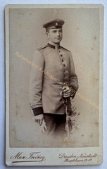orig. CDV photo photograph man gentleman picture old fashion around 1890 Dresden soldier Friday