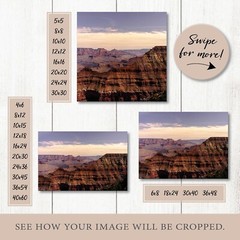 Grand Canyon Sunset Wall Art, Grand Canyon Photography, Arizona Landscape