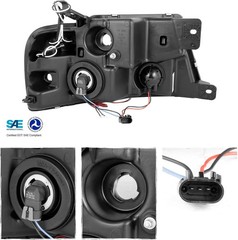 – for 04-08 Ford F150 F-150 Pickup Black Bezel Dual LED G2 Projector Headlights