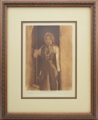 Edward S. Curtis – An Isleta Girl – 1925 Photogravure – 8″ x 6″