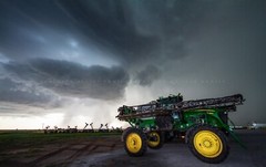 Field Sprayer and Storm in Kansas Agriculture Farm Country Photography Print