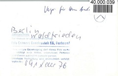40000039 – 1000 Berlin Mitte Waldfrieden